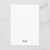 Minimalistische elegante Hochzeitskarte Begleitkarte (Rückseite)