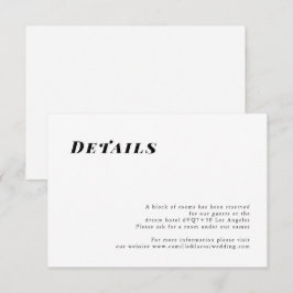 Minimalistische Elegante Hochzeitskarte RSVP Karte