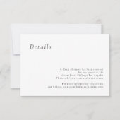 Minimalistische Elegante Hochzeitskarte RSVP Karte (Vorderseite)