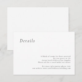 Minimalistische Elegante Hochzeitskarte RSVP Karte