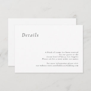 Minimalistische Elegante Hochzeitskarte RSVP Karte