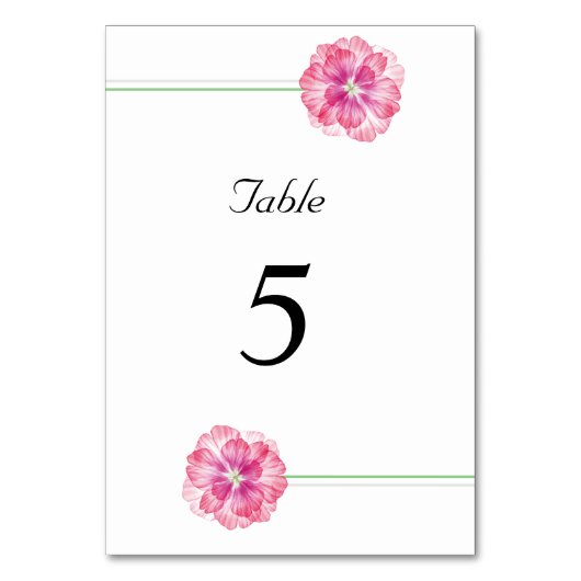 Minimalistische Elegante Hochzeitskarte Tischnummer (Vorderseite)