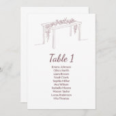 Minimalistische elegante Hochzeitskarten Programm (Vorne/Hinten)