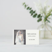 Minimalistische elegante Hochzeitsplaner-Visitenka Visitenkarte (Stehend Vorderseite)