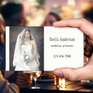 Minimalistische elegante Hochzeitsplanerin Visiten Visitenkarte