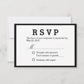 Minimalistische Elegante Hochzeitsreaktion UAWG RSVP Karte (Vorderseite)