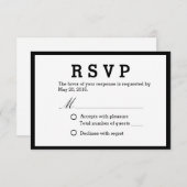 Minimalistische Elegante Hochzeitsreaktion UAWG RSVP Karte (Vorne/Hinten)