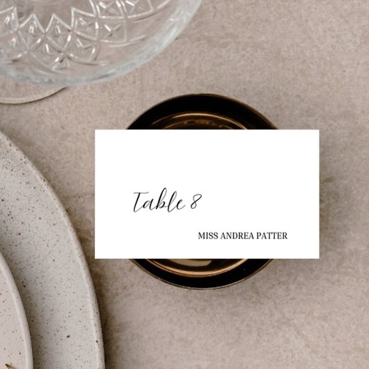 Minimalistische Elegante Hochzeitsstimmung Platzka Platzkarte