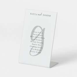 Minimalistische Elegante Hochzeitsstimmung Tischnu Sockelschild