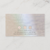 Minimalistische, elegante Hologramm-Irisiererin Visitenkarte (Rückseite)