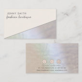 Minimalistische, elegante Hologramm-Irisiererin Visitenkarte (Vorne/Hinten)