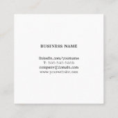 Minimalistische elegante Imitate Copper Line Anwal Quadratische Visitenkarte (Rückseite)