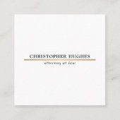 Minimalistische elegante Imitate Copper Line Anwal Quadratische Visitenkarte (Vorderseite)