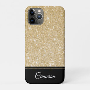 Minimalistische elegante Imitate Gold Glitzer und  Case-Mate iPhone Hülle