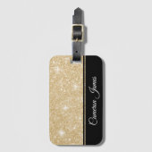 Minimalistische elegante Imitate Gold Glitzer und Gepäckanhänger (Vorderseite Vertikal)