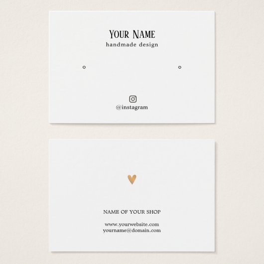 Minimalistische Elegante Imitate Gold Herd Ohrkart (Vorne & Hinten)