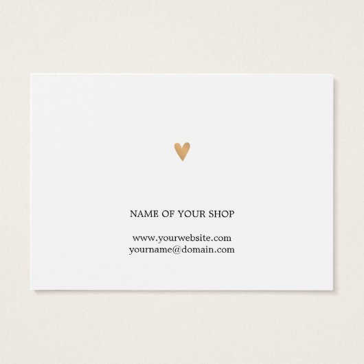 Minimalistische Elegante Imitate Gold Herd Ohrkart (Rückseite)