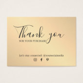 Minimalistische elegante Imitate Golden Dankeschön (Vorderseite)
