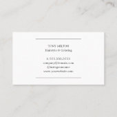 Minimalistische elegante Imitate Goldschere Frisur Visitenkarte (Rückseite)