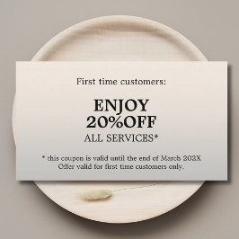 Minimalistische elegante Imitate Silberschöner Cou Rabattkarte