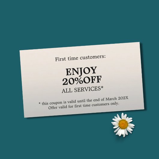 Minimalistische elegante Imitate Silberschöner Cou Rabattkarte