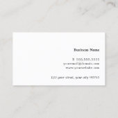 Minimalistische elegante Imitate Silver Consultant Visitenkarte (Rückseite)