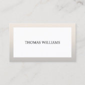 Minimalistische elegante Imitate Silver Consultant Visitenkarte (Vorderseite)