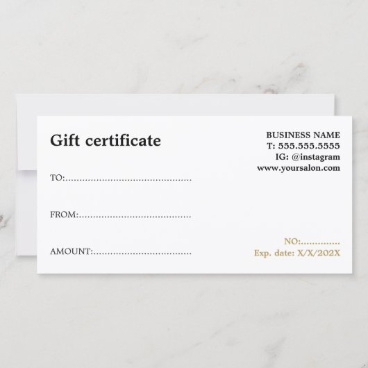 Minimalistische Elegante Imitate Silver Golden Bla (Rückseite)