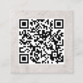 Minimalistische elegante Imitate Stone QR Code Con Quadratische Visitenkarte (Vorderseite)