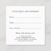 Minimalistische Elegante Imitate Terminkarte (Rückseite)