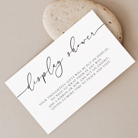 Minimalistische elegante Kalligrafie-Display-Dusch Begleitkarte