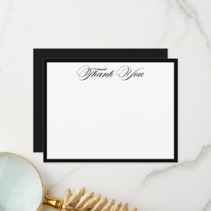 Minimalistische Elegante Klassische Schwarze Umran Dankeskarte