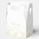 Minimalistische Elegante Kontur Blumenhochzeit Geschenkschachtel (Geöffnet)