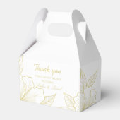 Minimalistische Elegante Kontur Blumenhochzeit Geschenkschachtel (Vorderseite)