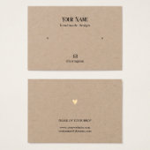 Minimalistische elegante Kraft Gold Heart Earring  (Vorne & Hinten)