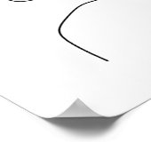 Minimalistische Elegante Kunst, Dichtung und Musik Poster (Ecke)