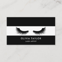 Minimalistische elegante Lashes Schwarz und Weiß