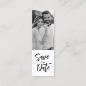 Minimalistische Elegante Lesezeichen Save the Date Telefonnummerkarte (Vorderseite)