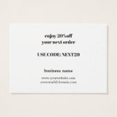 Minimalistische Elegante Light Pastel Danke Coupon (Rückseite)