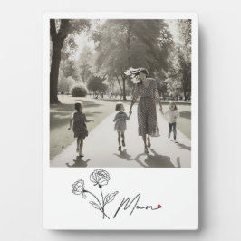 Minimalistische Elegante Mama Fotoplatte