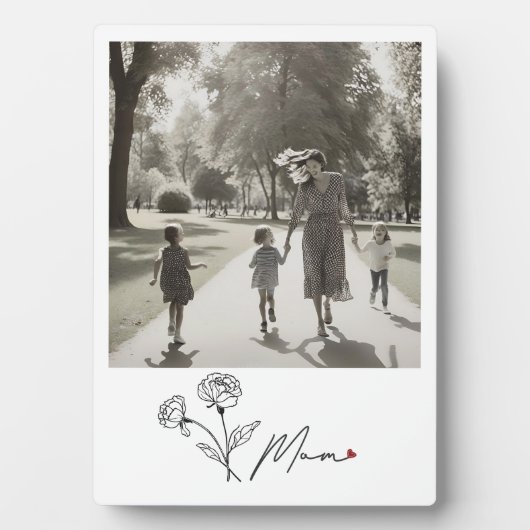 Minimalistische Elegante Mama Fotoplatte (Vorderseite)