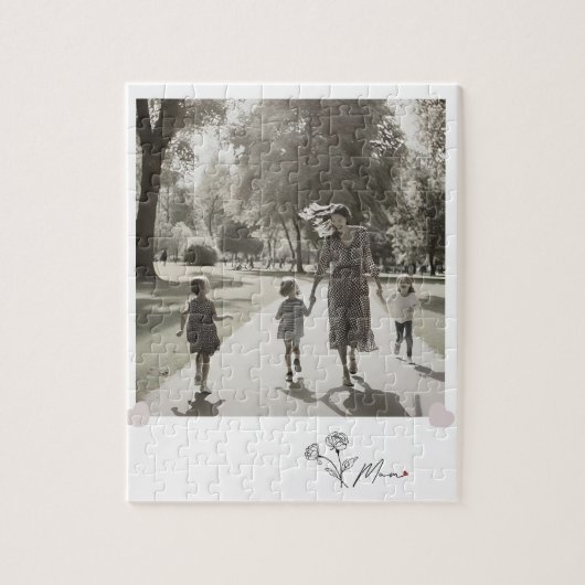 Minimalistische Elegante Mama Puzzle (Vertikal)