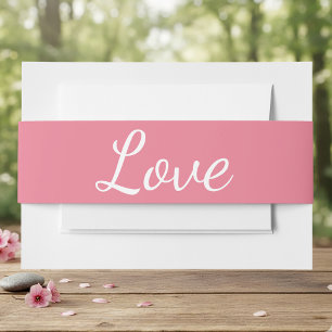 Minimalistische elegante moderne Liebe Rosa Hochze Einladungsbanderole