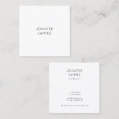 Minimalistische elegante moderne Schablonen-Luxe Quadratische Visitenkarte (Vorne/Hinten)