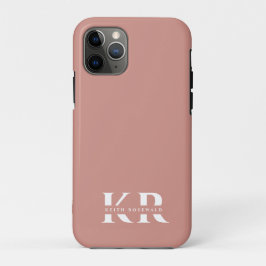 Minimalistische Elegante Monogramm Rosa Rose Case-Mate iPhone Hülle
