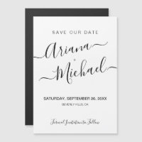 Minimalistische Elegante Name Skript Schwarz-weiß