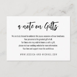 💍 Minimalistische Elegante Note zu Geschenken Begleitkarte
