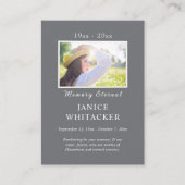 Minimalistische elegante orthodoxe Beerdigungskart Platzkarte (Vorderseite)