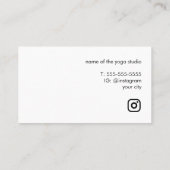 Minimalistische elegante Pastel-Imitate Kupferzirk Visitenkarte (Rückseite)
