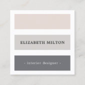 Minimalistische, elegante Pastel Quadratische Visitenkarte (Vorderseite)